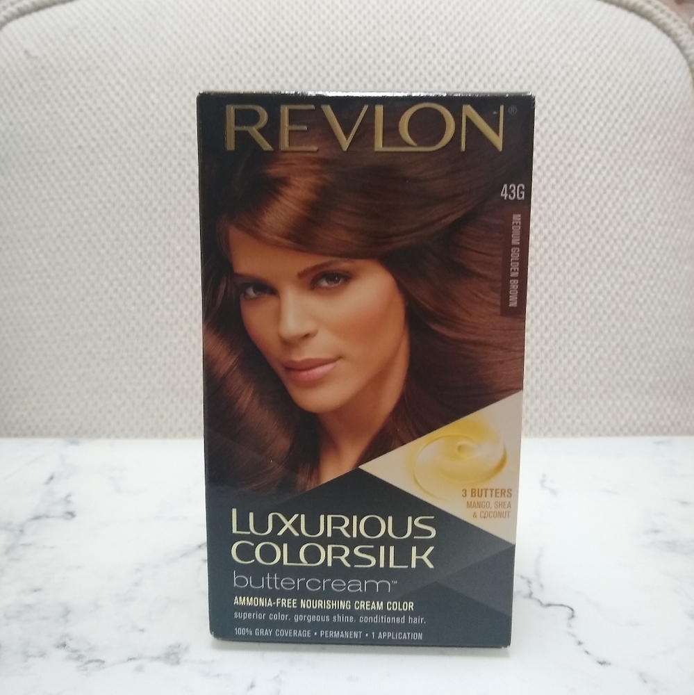 Revlon Luxurious Colorsilk Buttercream Hair Color Medium Golden Brown 43G
